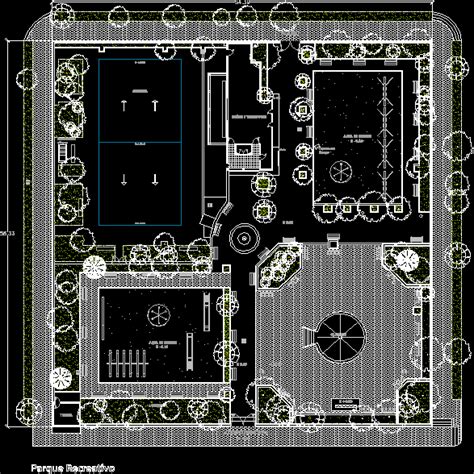 Parque Recreativo En Autocad Librer A Cad