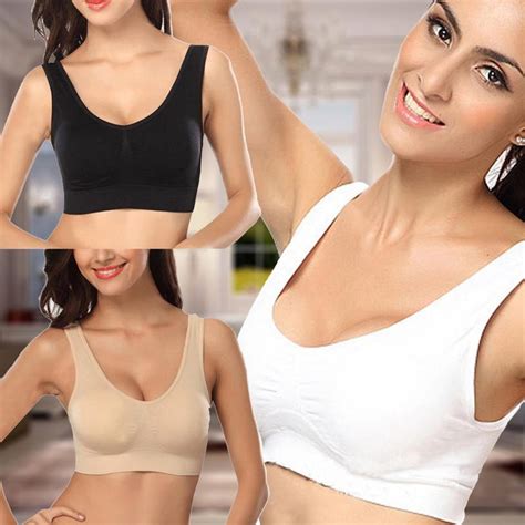 3 Pack Seamless Miracle Bras With Removable Pads Assorted Color Set