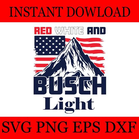 Red White And Busch Light Svg Buy T Shirt Designs