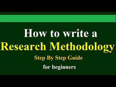 How To Write A Methodology Example How To Write A Methodology With