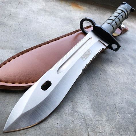 Military Tactical Fixed Blade Survival Bayonet Combat Knife Rambo