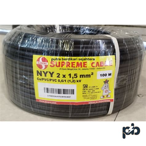 Jual Kabel NYY 2 X 1 5mm Merk Supreme 50 Meter Kabel NYY 2 X 1 5 Mm