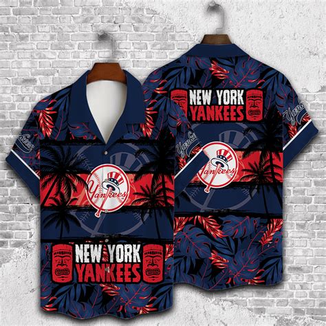 New York Yankees Palm Tree AOP Hawaiian Shirt V27 Nousty