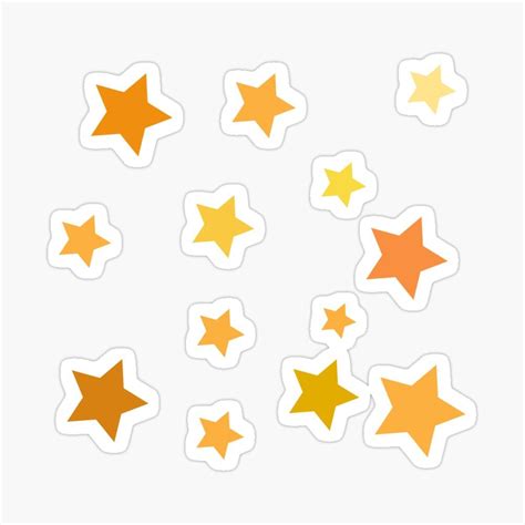 Bright Yellow Stars Pack Sticker by SmallRedGiant | Star stickers ...