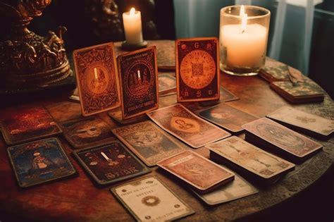 A Set Of Ancient Tarot Cards Spread Out On A Table AI Generated