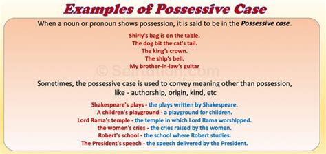 Cases Of Noun Nominative Accusative And Possessive Selftution