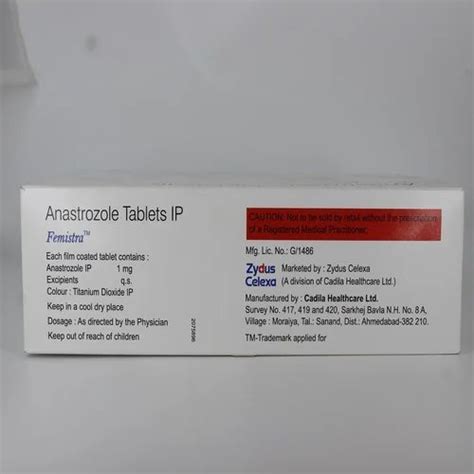 Anastrozole Femistra Tablets IP Zydus Celexa At Rs 395 Stripe In