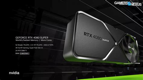 NVIDIA RTX 4080 Super 4070 Ti Super 4070 Super Official Specs