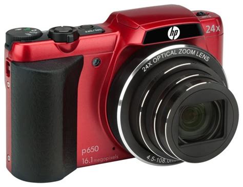 Best Buy: HP p650 16.1-Megapixel Digital Camera Vivid Red hp p650 ...