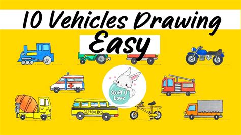 How To Draw Vehicles Easy Road Transport Drawing For Beginners Youtube