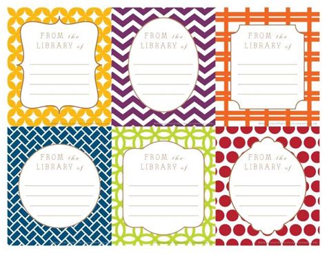 Printable Bookplates Editable National School Products Blog Free