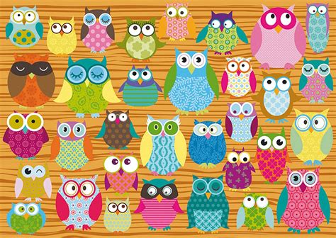 Owl Collage 500 Piece Schmidt Jigsaw Puzzle Puzzle Palace