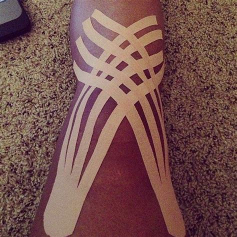 Kinesio taped myself to keep pulling this swelling off my joint...works wonders #YaGirlGotSkills ...