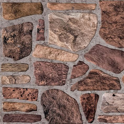 Buy Dundee Deco 3D Wall Panels Cladding Shades Of Brown Grey Stone