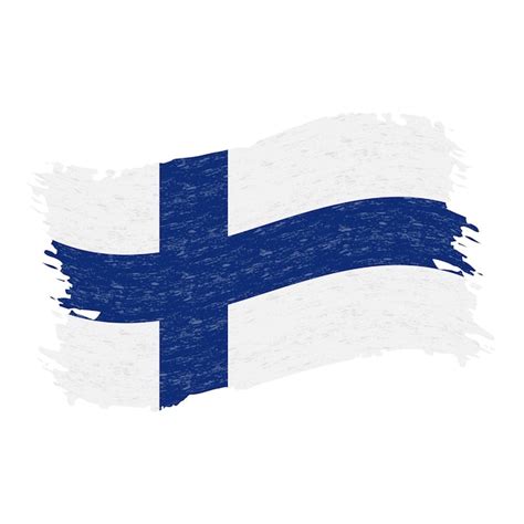 Premium Vector Flag Of Finland Grunge Abstract Brush Stroke Isolated