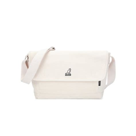 Musinsa Kangol Jude Canvas Flap Messenger Bag Ivory