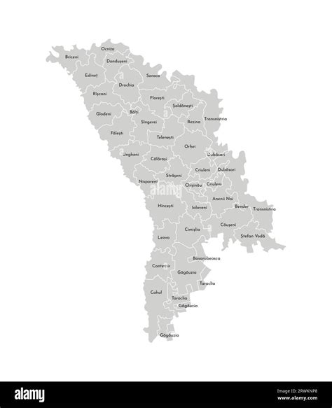 Vector Isolated Illustration Of Simplified Administrative Map Of