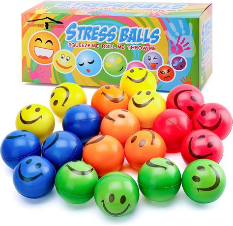 Lovestown 20 Pcs Face Squeeze Balls 2 5 Inch Smile Balls Face Stress Balls Stress