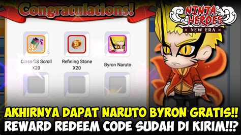 Dapat Ninja SSS Byron Naruto Gratis Dari Redeem Code Kemaren Dari GM