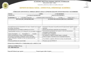 Formatos De Refuerzo Academico Docx