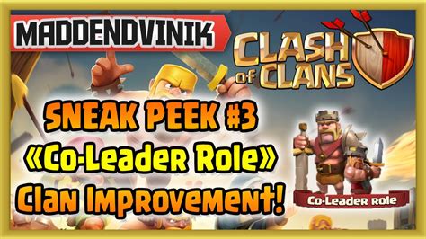 Clash Of Clans Sneak Peek 3 Co Leader Role Youtube