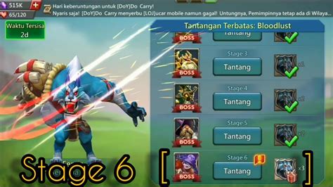 Lord Mobile Fenrir Grim Wolf Tantangan Terbatas Limited Challenge