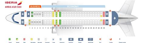 Seat Map and Seating Chart Airbus A320 200 Iberia | Seating plan, Seating charts, Airbus a321 ...