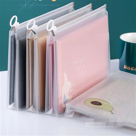 DJAHQB Document Filing Bags School B5 A4 A5 A6 Size Binder Bag Zipper