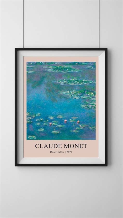 Claude Monet Water Lilies, Exhibition Poster, International Paper Sizes ...