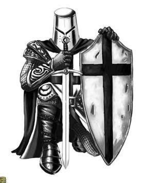 Knight templar shield tattoo