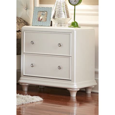 Libby Stardust Contemporary Glam 2 Drawer Night Stand Walker S