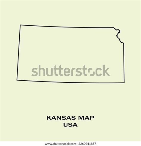 Map Kansas Map Kansas Outline Map Stock Vector (Royalty Free) 2260941857 | Shutterstock