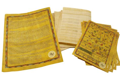 Set 10 Egyptian Papyrus Paper 4x6 inch (10x15 cm) - Ancient Alphabets ...