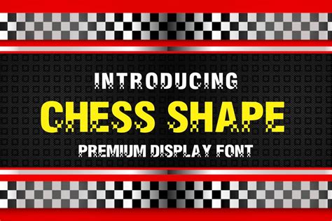 Chess Shape Font By Im Design Art Creative Fabrica