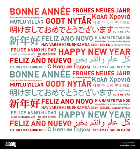 Happy New Year In Different Languages Stock Photos And Happy New Year In