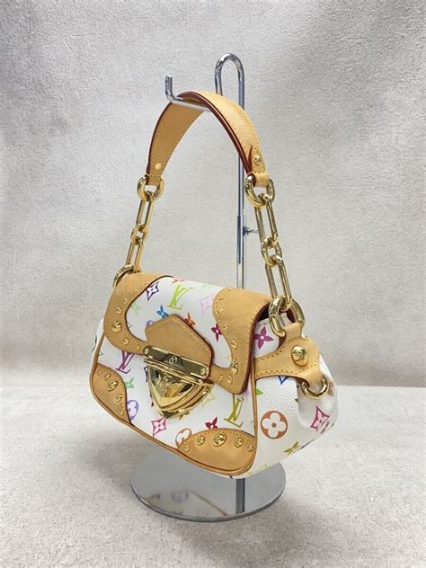 Louis Vuitton Marilyn Shoulder Bag Brown White Canvas Leather Murakami Multicolore Monogram For