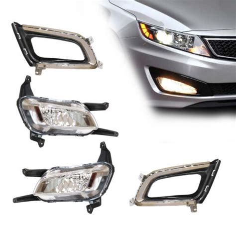 1 Pair Fog Lights Halogen Bezels For 2014 2015 Kia Optima Passenger