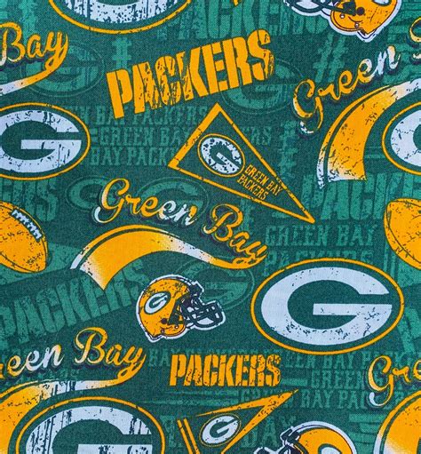 Nfl Green Bay Packers Fabric 100 Cotton Ready To Ship Etsy