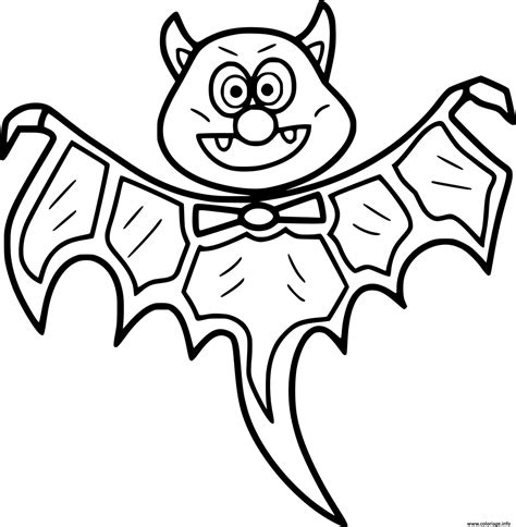 Coloriage Chauve Souris Qui Fait Peur Halloween Dessin Halloween Chauve