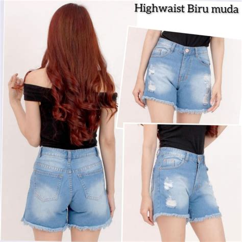 Jual Cod Hotpants Boyfriend Highwaist Kekinian Celana