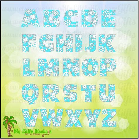 Snowflake Letters Printable