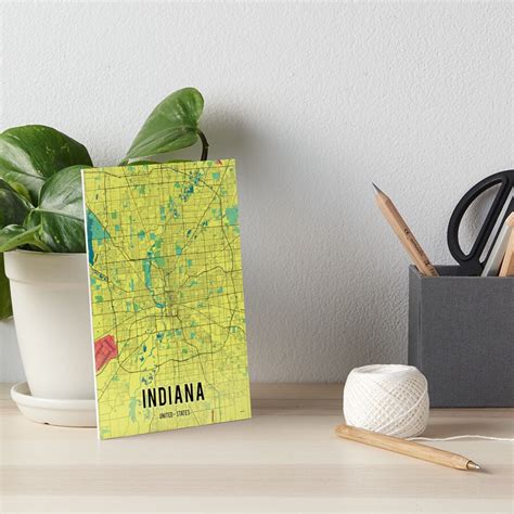 "Indiana travel advisory map - Beautiful gift for map lovers and Art ...