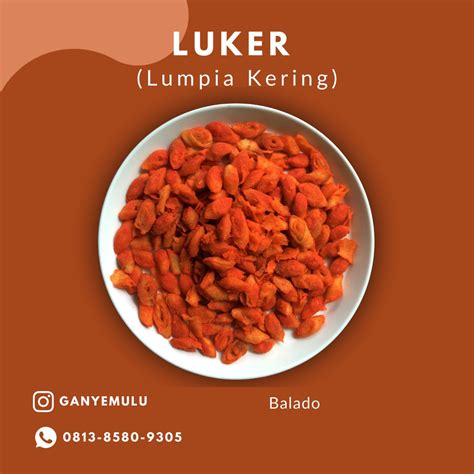 Jual Lumpia Kering Balado Pedas Manis G Cemilan Crispy Keripik