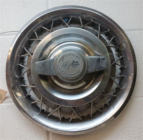 Oem Gm Set 4 14 Wire Spinner Hubcaps 1962 63 Chevy Impala Nova Corvair 5111 Ebay