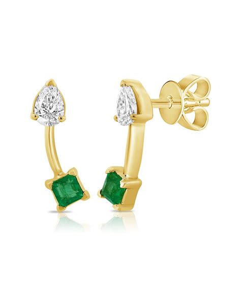 Buy Sabrina Designs 14k 0 42 Ct Tw Diamond Emerald Studs Nocolor