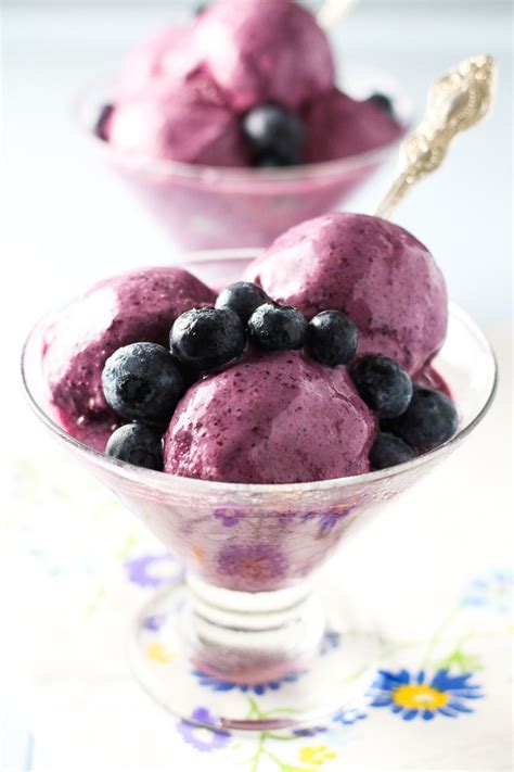 Blueberry Frozen Yogurt No Churn Recipe