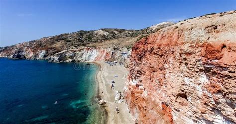 Aerial View of the Beaches of Greek Island of Milos Island Editorial ...