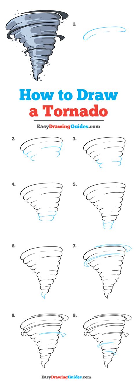 Easy Draw Cyclone Scenery Drawing / Easy drawing tips for beginners.