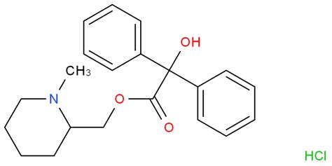 Benzilic acid,(1-methyl-2-piperidyl)methyl ester, hydrochloride (6CI ...