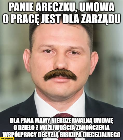 Mentzen z wąsem typowy Janusz alfa panie Areczku umowa o pracę jest dla